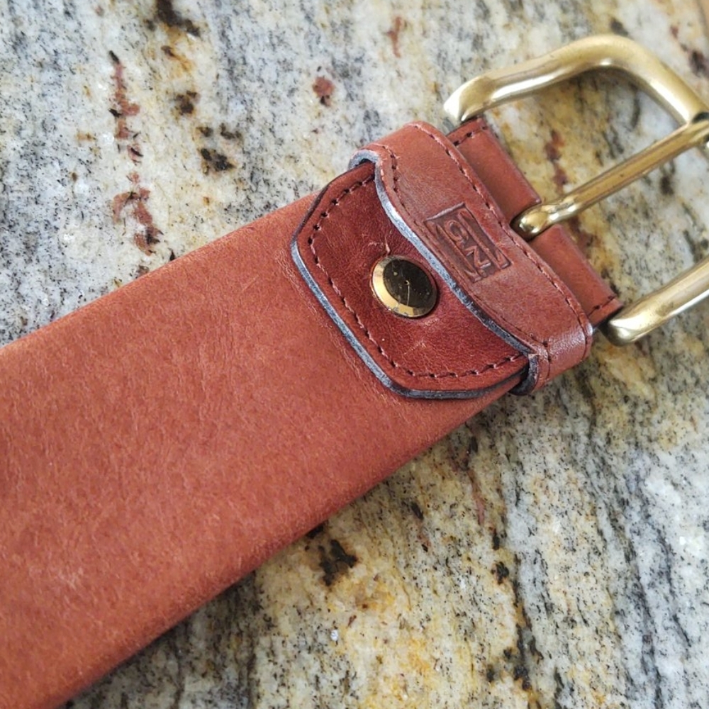 LEATHER travel belt with inner zipper, from the 80s - Picture 11 of 12